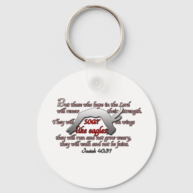 Gymnasts Soar Like Eagles Key Ring (Front)