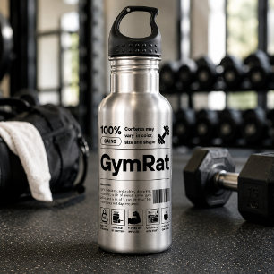 GymRat Funny Barcode Definition Sport Fitness Gym 532 Ml Water Bottle