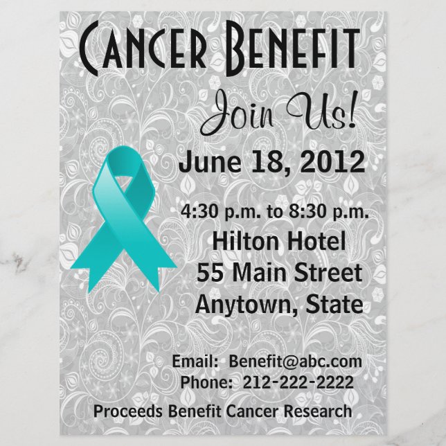 Gynaecologic Cancer  Benefit Floral Flyer (Front)