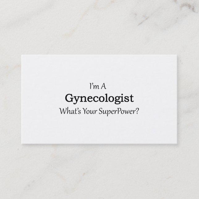 Gynaecologist Business Card (Front)