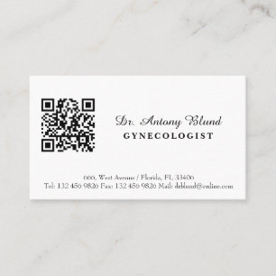 Gynaecologist Business card with QR code