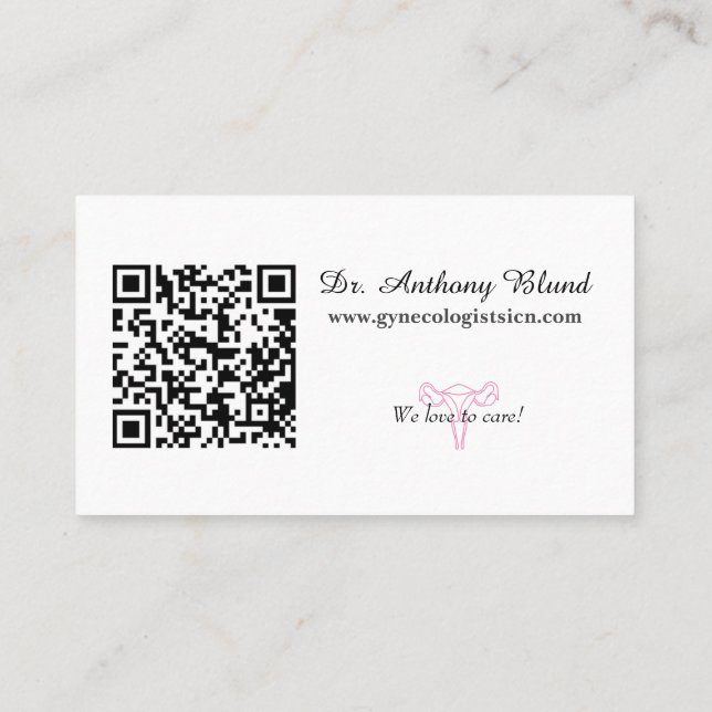 Gynaecologist obstetrician OBGYN doctor Business C Business Card (Back)