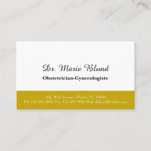 Gynaecologist Obstetrician Scan to Gold Modern  Business Card