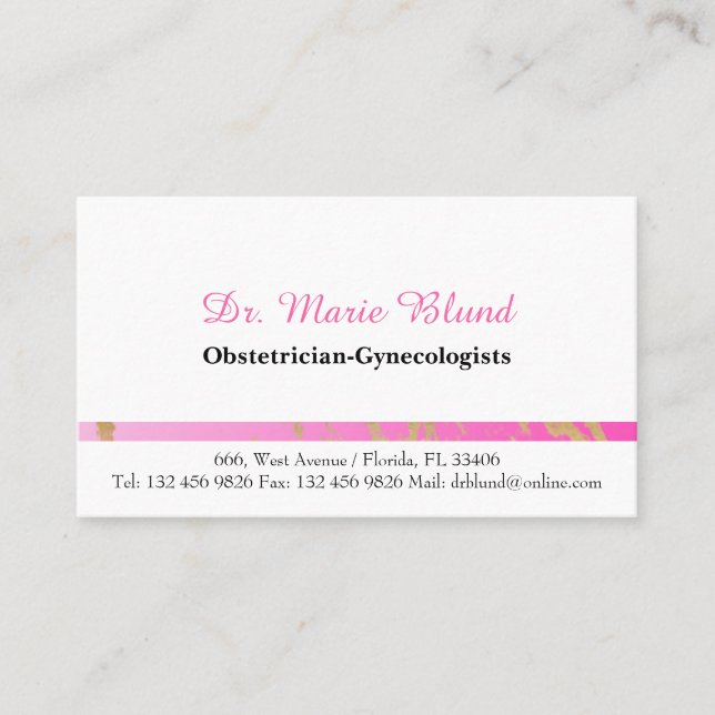 Gynaecologists Obstetrician OBGYN clinic hospital Business Card (Front)