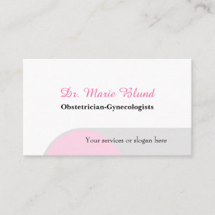 Gynaecologists Obstetrician OBGYN elegant modern Business Card