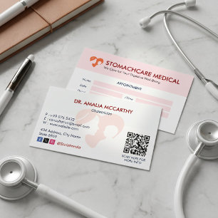 Gynaecology Clinic Business Modern Appointment Card