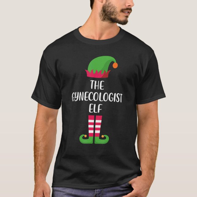 Gynecologist Elf Family Matching Group Christmas P T-Shirt (Front)