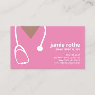 Gynecology African American Nurse Scrubs Business Card