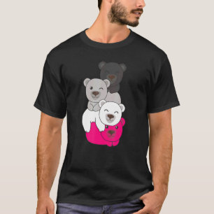 Gynephilia Flag Pile Pride Lgbtq Bear Cute Gynephi T-Shirt