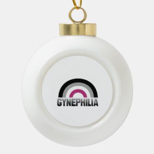 Gynephilia Pride Ceramic Ball Christmas Ornament