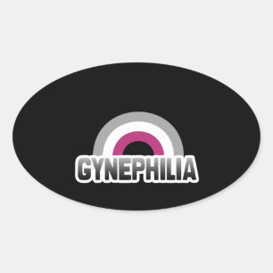 Gynephilia Pride Oval Sticker