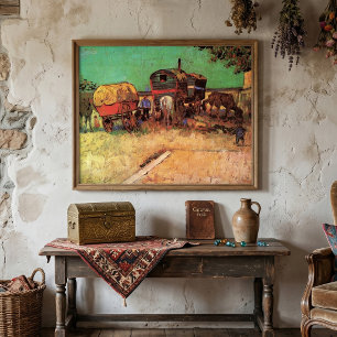 Gypsies with Caravans by Vincent van Gogh Poster