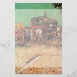 Gypsies with Caravans by Vincent van Gogh Stationery