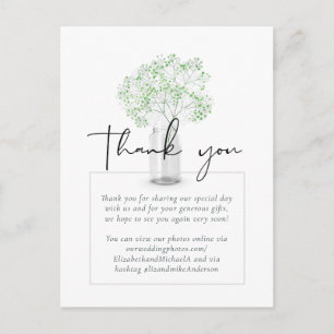 Gypsophila Babys Breath Simple Elegant Wedding Postcard