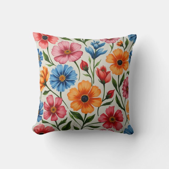 gypsum flowers pillow cushion (Front)