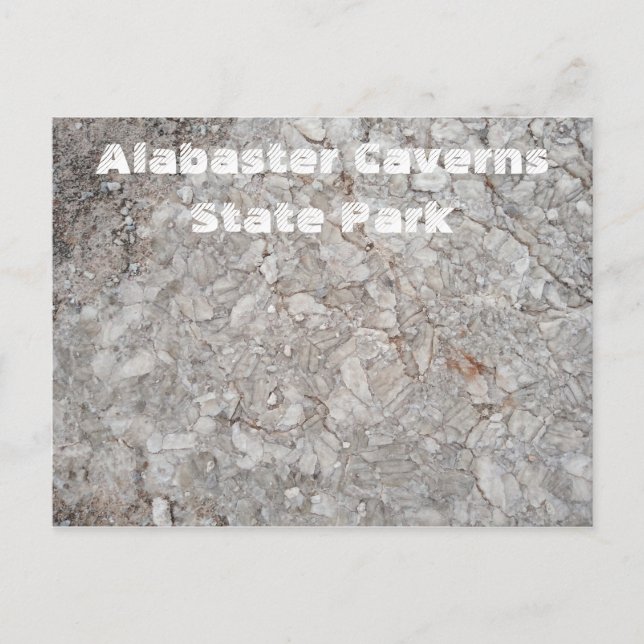 Gypsum Rock, Alabaster Caverns State Park, OK Postcard (Front)
