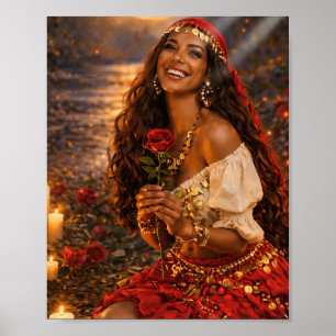 gypsy art    red gitana poster 🌹