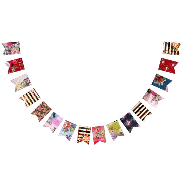 Gypsy, boho style, multiple colours and designs bunting  (All)