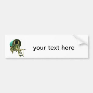 Gypsy bowtop caravan bumper sticker