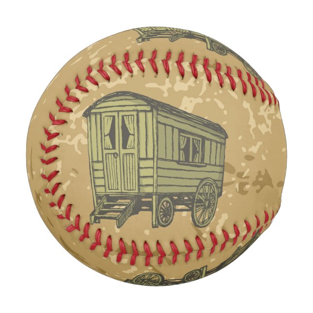 Gypsy caravan wagon baseball (Front Left)