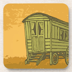 Gypsy caravan wagon coaster