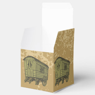 Gypsy caravan wagon favour box