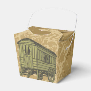 Gypsy caravan wagon favour box