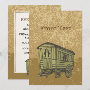 Gypsy caravan wagon invitation