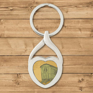 Gypsy caravan wagon key ring