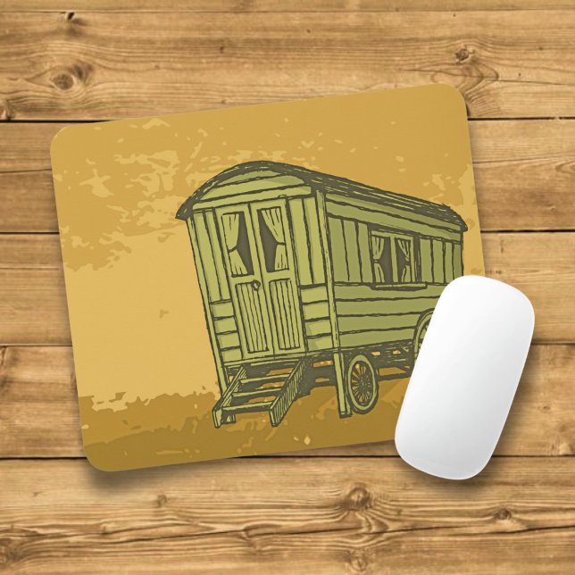 Gypsy caravan wagon mouse pad (Creator Uploaded)