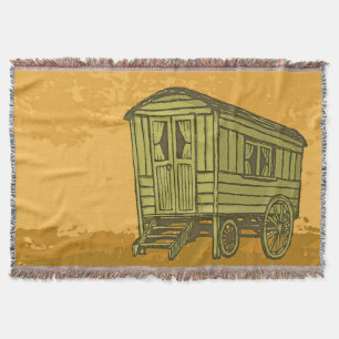 Gypsy caravan wagon throw blanket