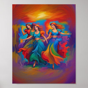 Gypsy Dancers Print, Value Poster Paper (Matte)