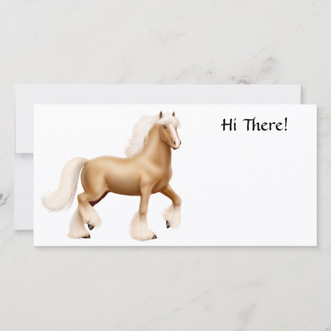 Gypsy Draught Horse Photo Card (Front)
