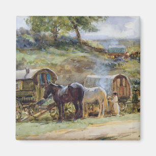 Gypsy Encampment, Appleby, 1919 Magnet