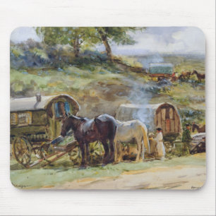 Gypsy Encampment, Appleby, 1919 Mouse Pad