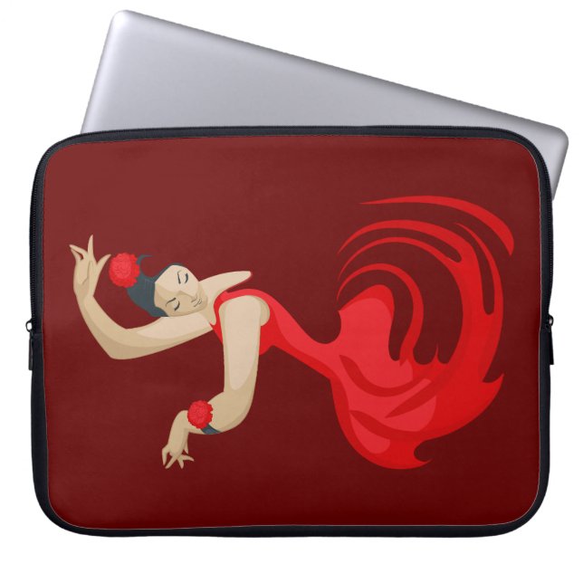Gypsy Flamenco Dancer Laptop Sleeve (Front)