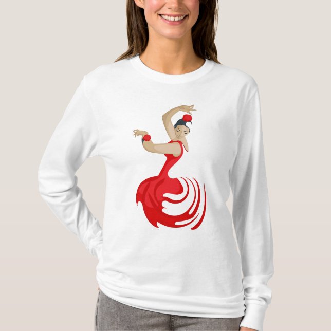 Gypsy Flamenco Dancer T-Shirt (Front)