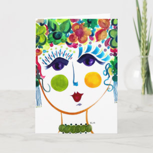 Gypsy Garden Girl Autumn - Note Card