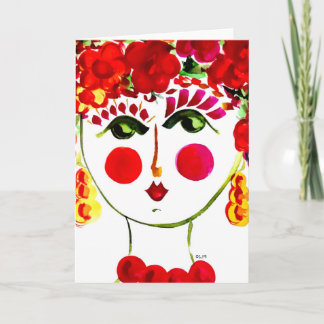 Gypsy Garden Girl Poppy - Note Card