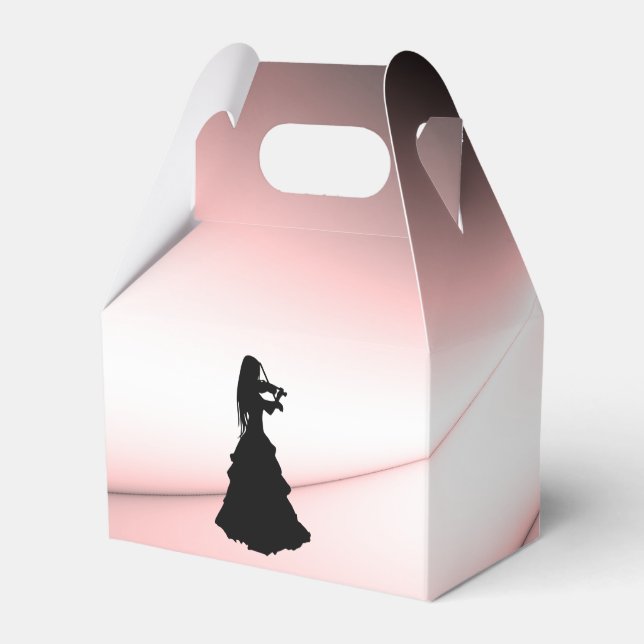 Gypsy Girl Plays Violin Favour Box (Front Side)