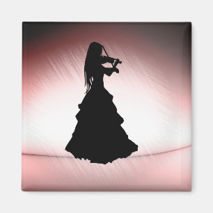 Gypsy Girl Plays Violin Magnet