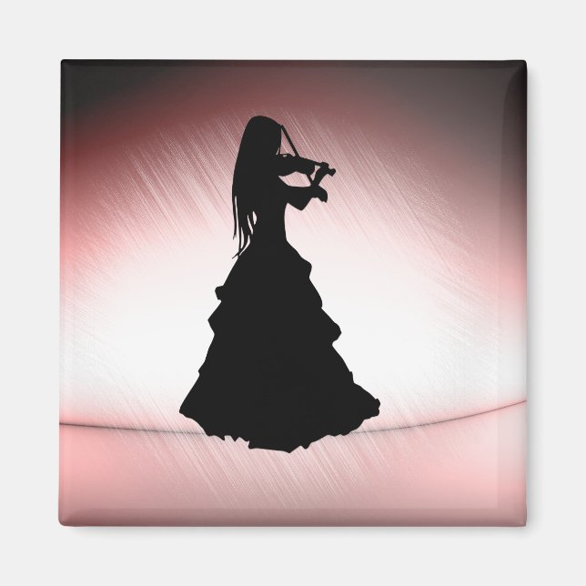 Gypsy Girl Plays Violin Magnet (Front)