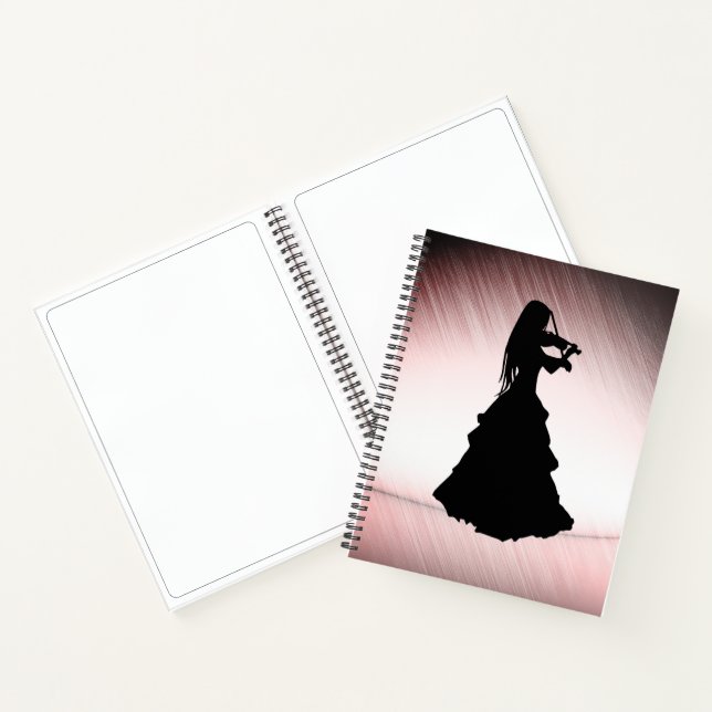 Gypsy Girl Plays Violin Notebook (Inside)