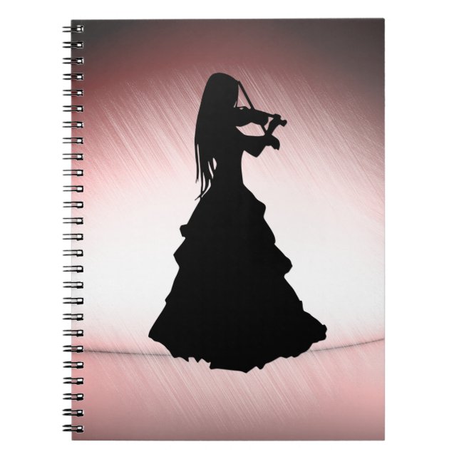 Gypsy Girl Plays Violin Notebook (Front)