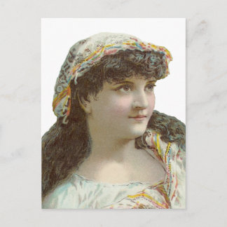 Gypsy girl postcard