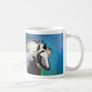 Gypsy Horse running passion colourful painting art Coffee Mug