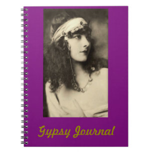 Gypsy Journal with Vintage Beauty in Purple