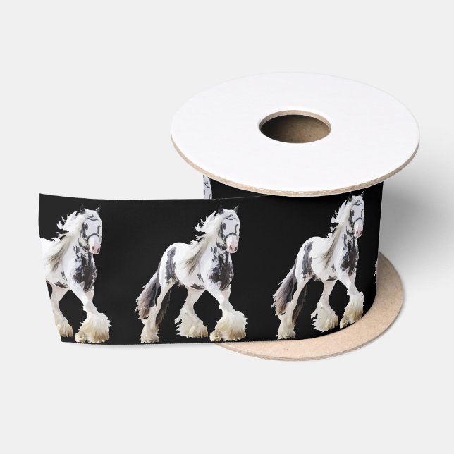 Gypsy Mare Stallion Draught Horse Satin Ribbon (Spool)
