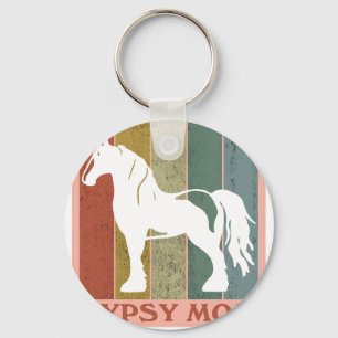 Gypsy Mom  Gypsy Vanner Horse Key Ring
