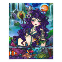 Gypsy Pirate Mermaid Tropical Fantasy Art Print